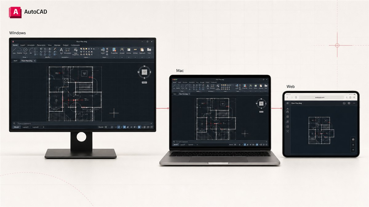 AutoCAD bản quyền trên Windows Mac và AutoCAD Web