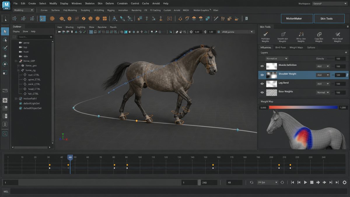 MotionMaker và Skin Tools mới trong Autodesk Maya