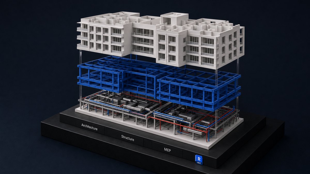 Mô hình BIM kiến trúc kết cấu và MEP trong Autodesk Revit